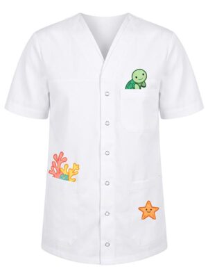 Giacca pediatrica unisex collo a V