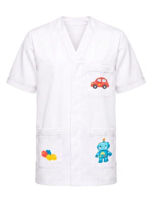 Giacca pediatrica unisex collo a V